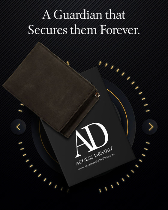 Leather Trifold Wallet – Removable Money Clip