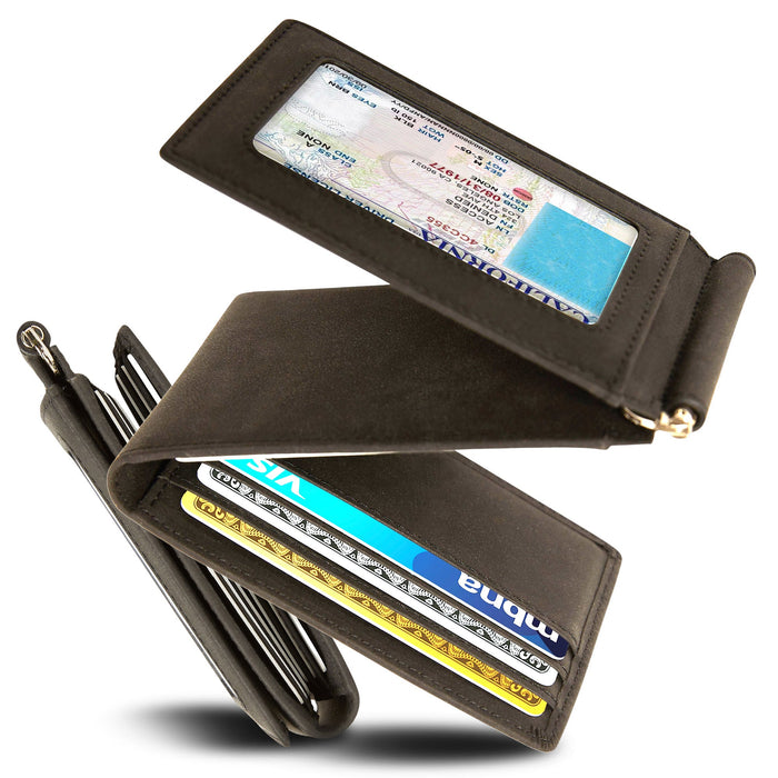 Leather Trifold Wallet – Removable Money Clip
