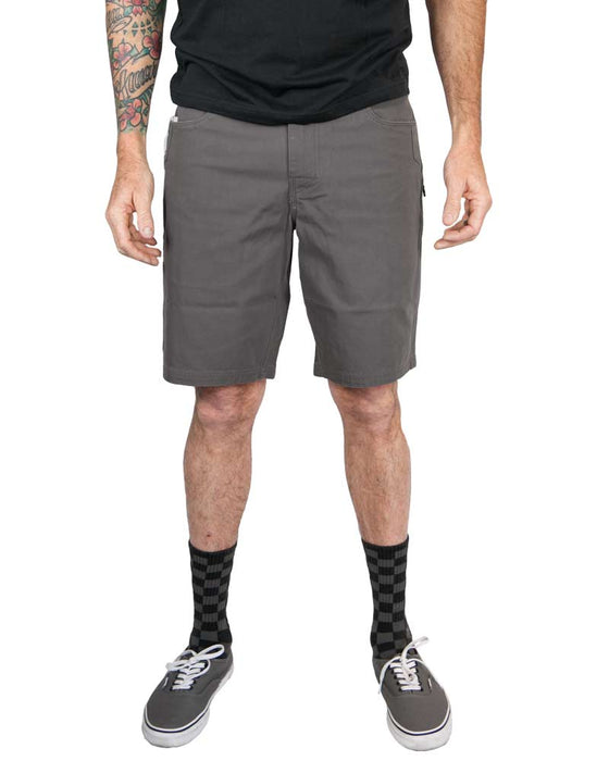 Havok Shorts 10 inch Pavement gray rugged utility work shorts with multiple pockets and stretch canvas