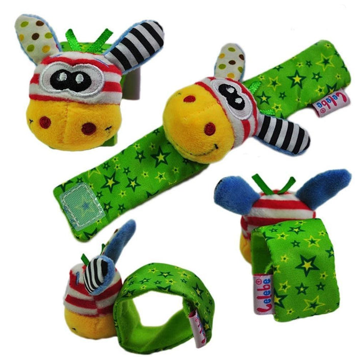 Cute Baby Animal Wrist Rattles