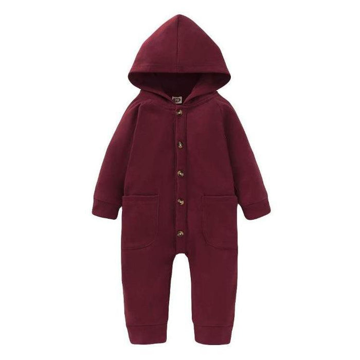 STEVVEX Baby Cozy Hooded Winter Romper
