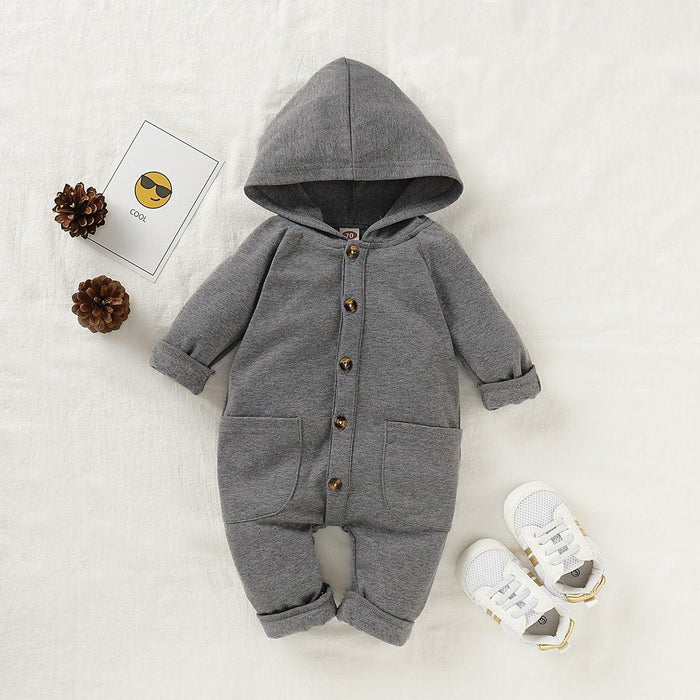 STEVVEX Baby Cozy Hooded Winter Romper