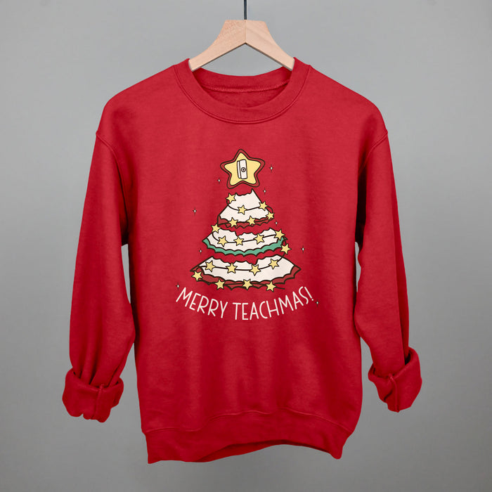 Merry Teachmas Tree Doodle Printed Shirts