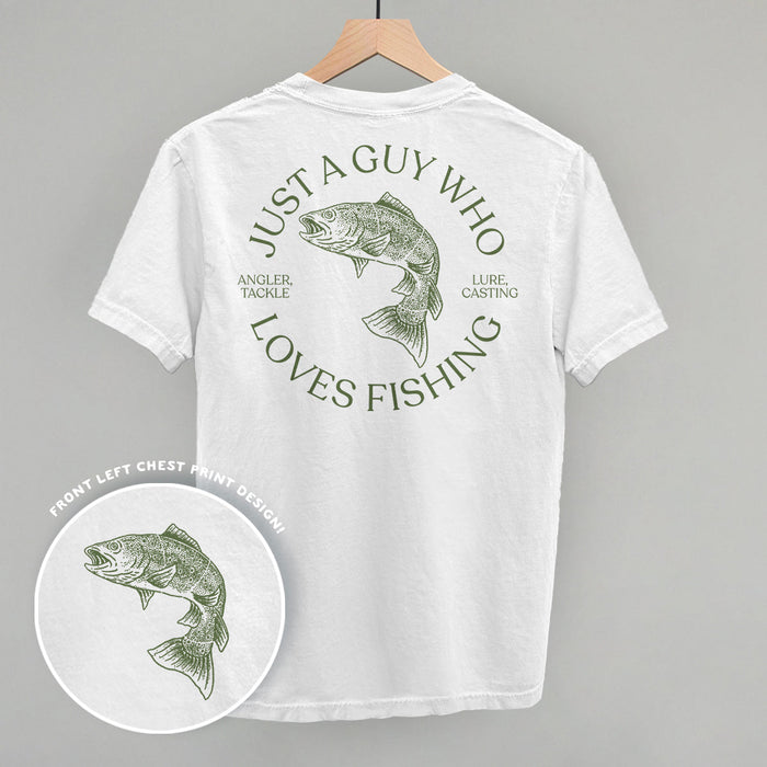Just A Guy Who Loves Fishing (Back Print) Shirts