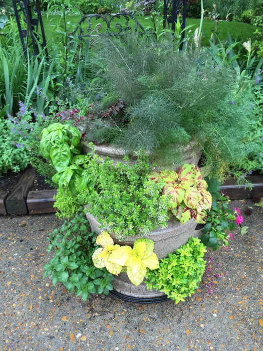 22-Pocket Vertical Patio Planter with Center Watering Tube – Brown Sandstone