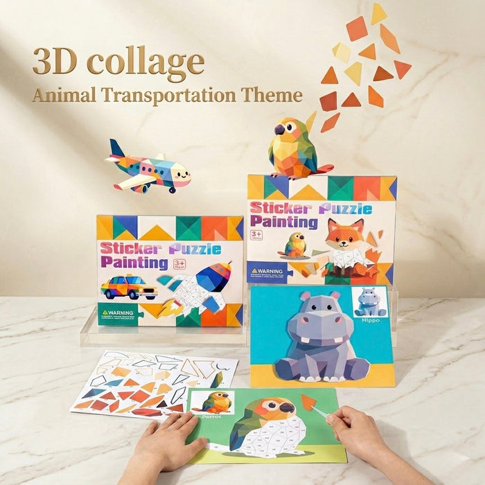 Kids' DIY Sticker, Puzzle and Painting Kit