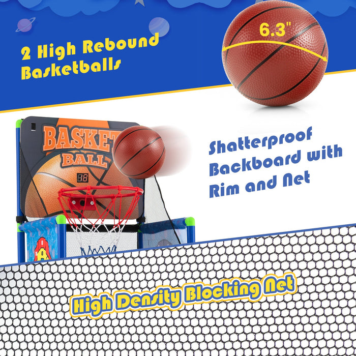 Kids Basketball Arcade Game with Electronic Scoreboard and Sound