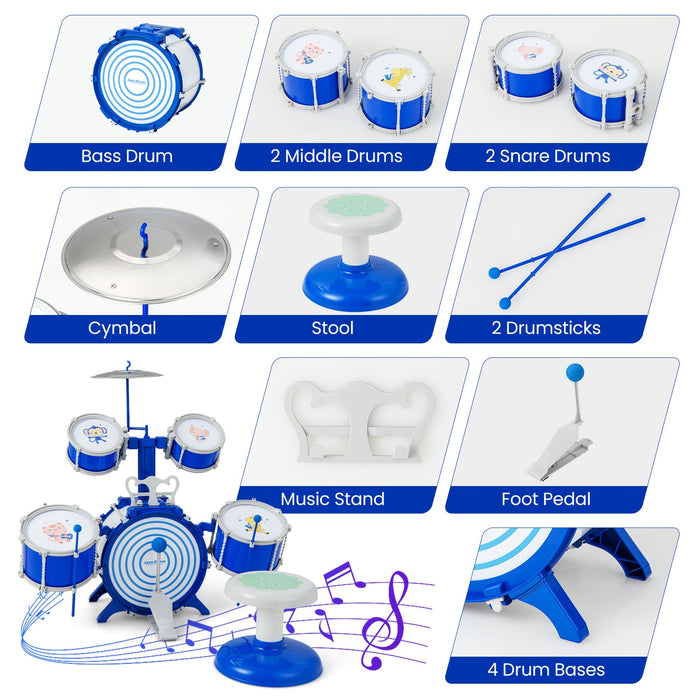 Kids Drum Set Educational Percussion Musical Toy