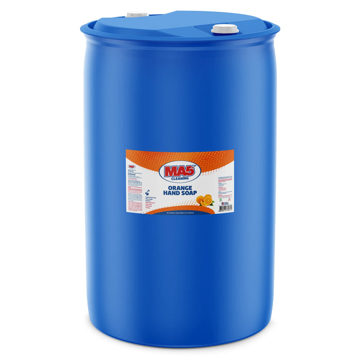 MA5X Orange Power Hand Soap 55-Gallon Drum | Glycerin-Conditioned Grease-Cutting Formula