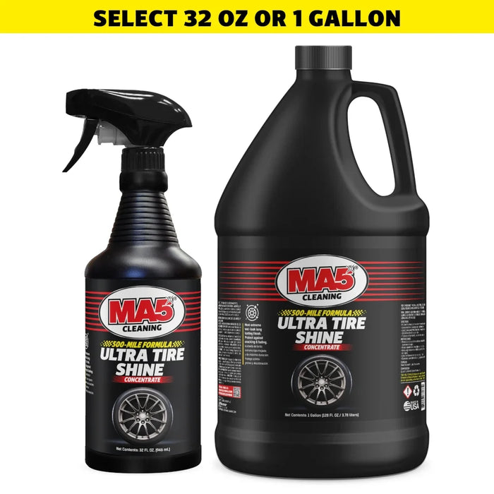 MA5X Ultra Tire Shine: Non-Sling Wet Look Dressing
