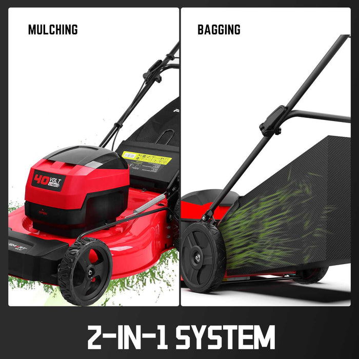 21" Cordless Push Lawn Mower - 40V, Includes Dual 40V Batteries (MB2400B)