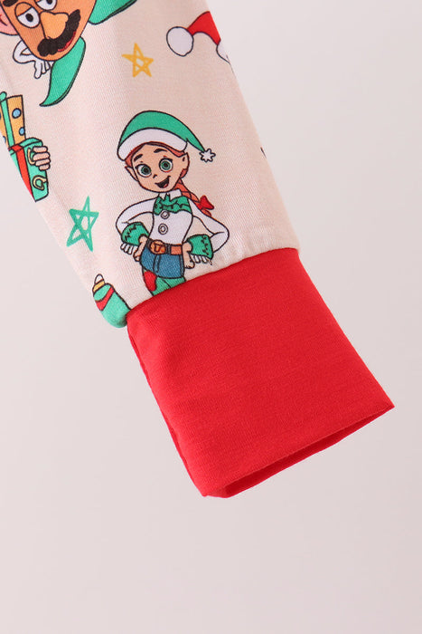 Kids Toy Story Christmas Ruffle Bamboo Romper