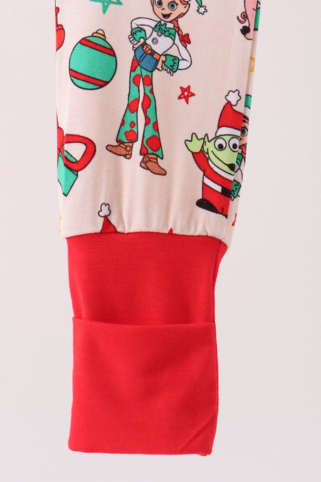 Kids Toy Story Christmas Ruffle Bamboo Romper