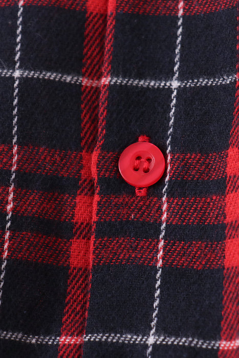 Kids Red Plaid Button Down Shirt