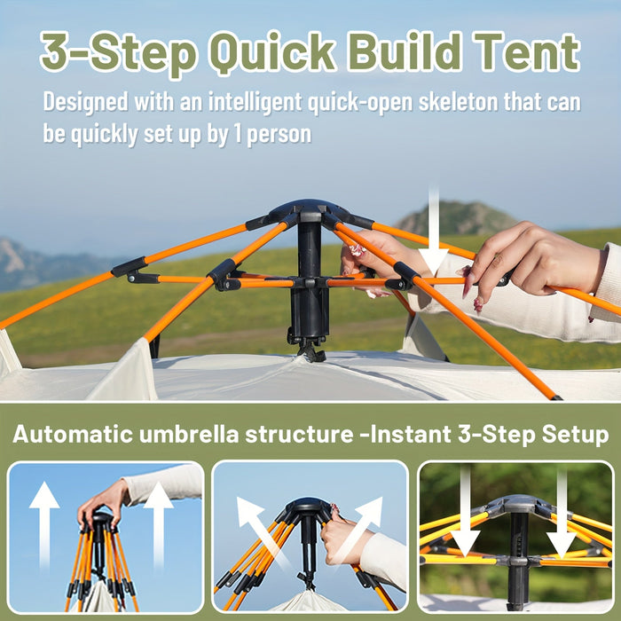 3-4 Person Instant Pop Up Camping Tent