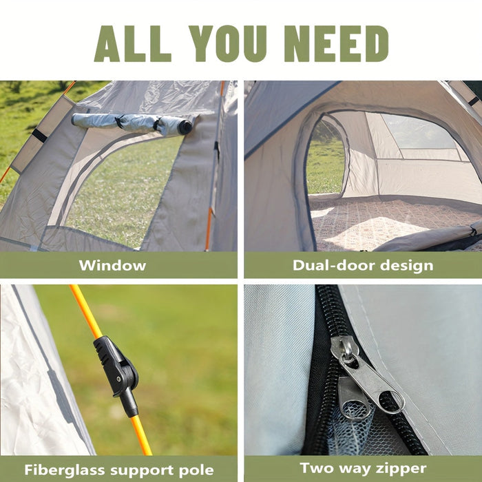 3-4 Person Instant Pop Up Camping Tent