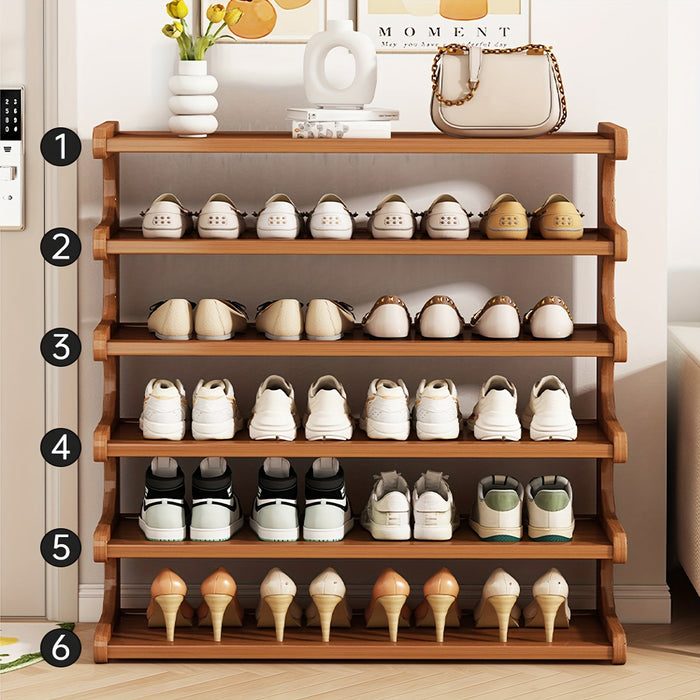 5 or 6 Tier Bamboo Shoe Rack Organizers