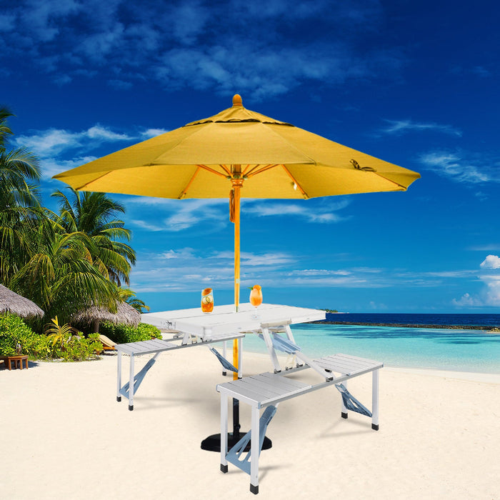 4FT Folding Camping Table w/4 Seats Portable