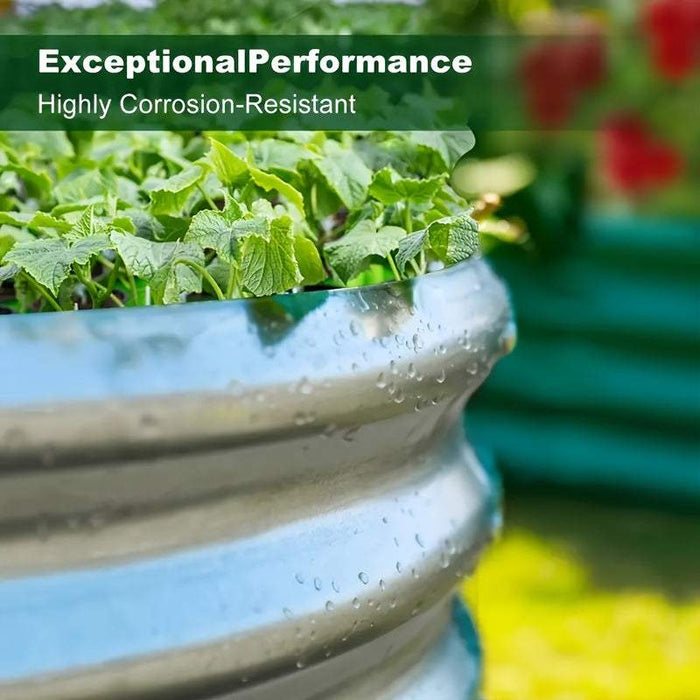 4x2x1 FT Oval Galvanized Raised Garden Bed Kit
