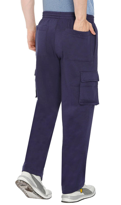 Men's Brushed Fleece Cargo Pants — Pull-On with Inner Drawstring