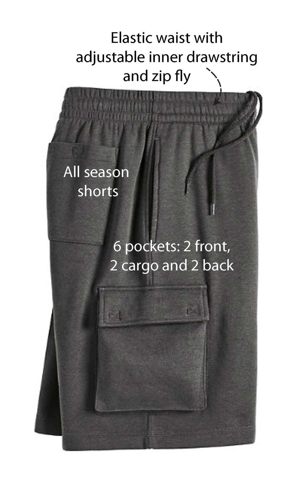 Men's Fleece Cargo Shorts
