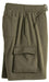 Men’s fleece cargo shorts with pockets and elastic waistband in charcoal color