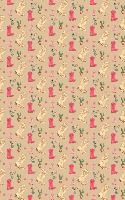 Western Kick Wrapping Paper | Michelle Gilsey | Artist Corner