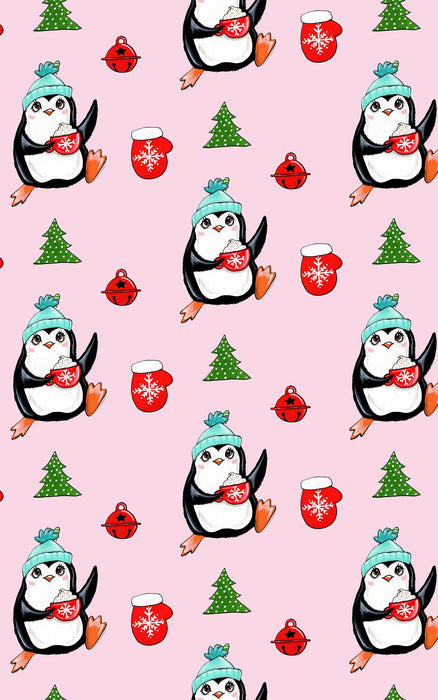 Winter Fun Penguin Wrapping Paper | Michelle Gilsey | Artist Corner