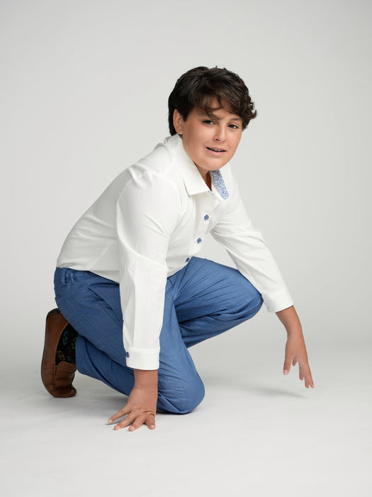 Youth Boys Egyptian Blue Dress Pants