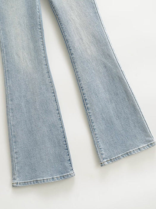 Women's High Waist Slim Fit Wide Leg Jeans