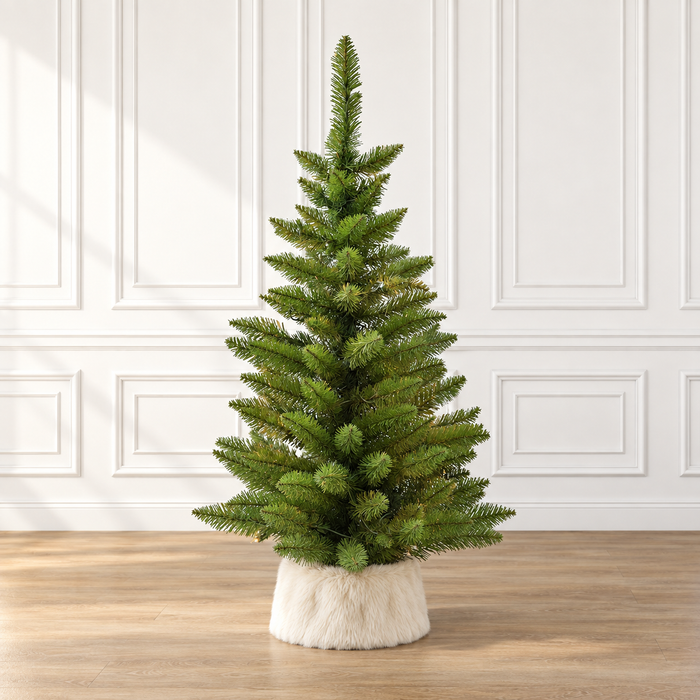 3' Tabletop Christmas Tree with Burlap Base-Christmas Space Saver