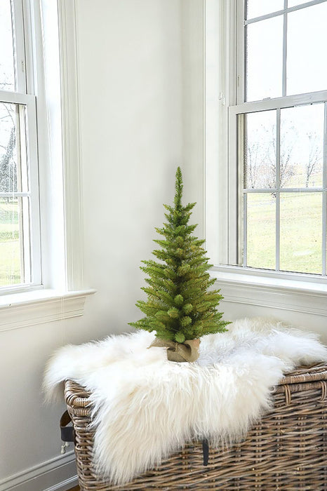 3' Tabletop Christmas Tree with Burlap Base-Christmas Space Saver