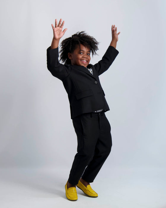 Youth Boys Black Dress Blazer
