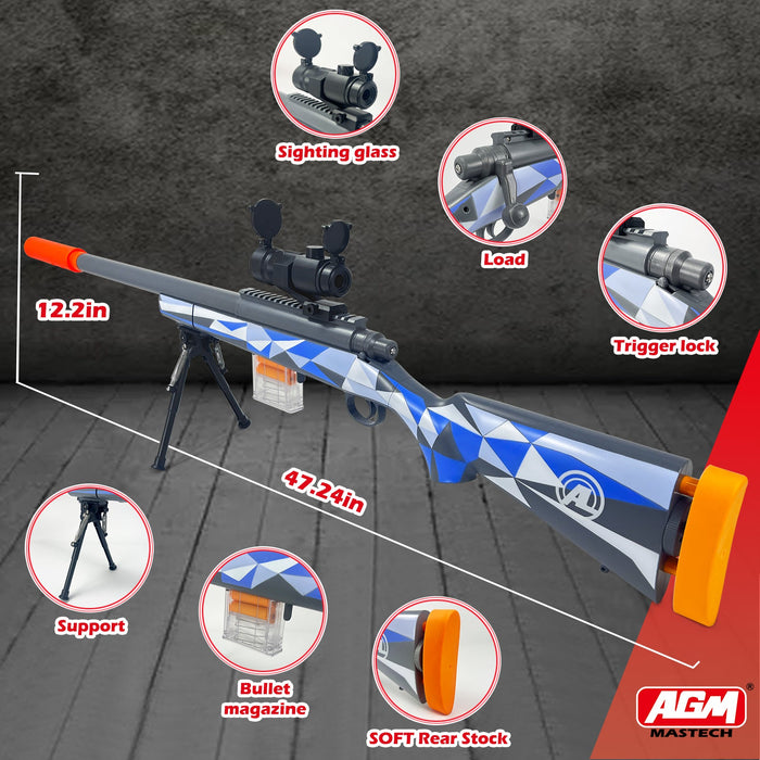 M24 Tactical Toy Gun - Features Realistic Design and Safe Soft Bullets