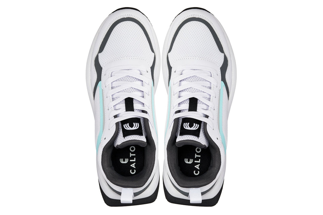 CALTO - Q151  - 2.4 Inches Taller (White/Grey) Trainers