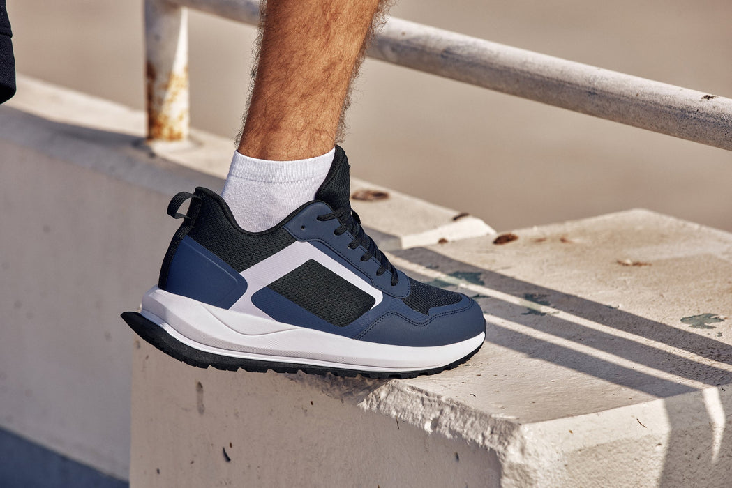 CALTO Q152 Lightweight Knitted Trainers Navy/Black