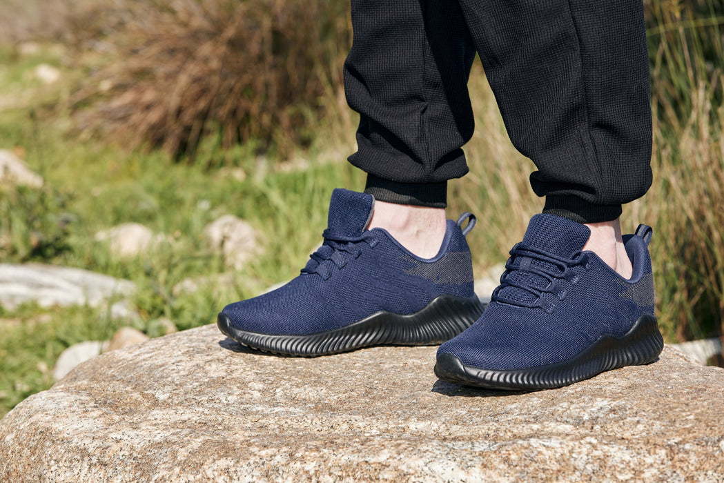 CALTO Q217 - Ultra Lightweight-2.4 Inches Taller (Navy/Grey) Sneakers