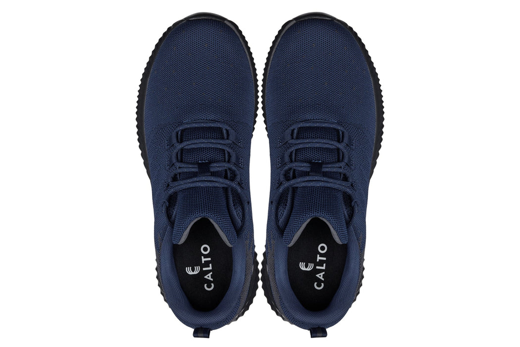 CALTO Q217 - Ultra Lightweight-2.4 Inches Taller (Navy/Grey) Sneakers