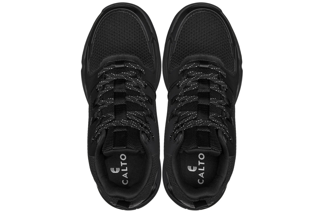 CALTO - 3 Inches Taller (Black) - Basketball High-Top Sneakers