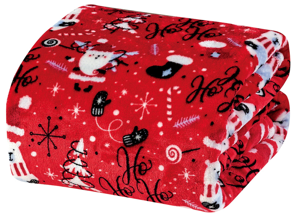 Decor & More Christmas Throw Blanket – Ultra-Soft 50"x60" Holiday Fleece