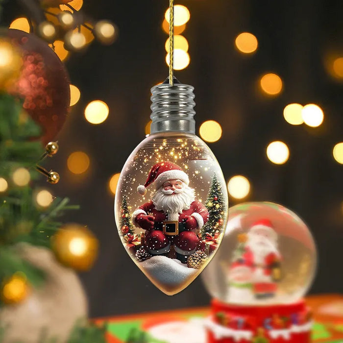 6 Pcs Wishing Bottle Christmas Tree Pendant Decorations