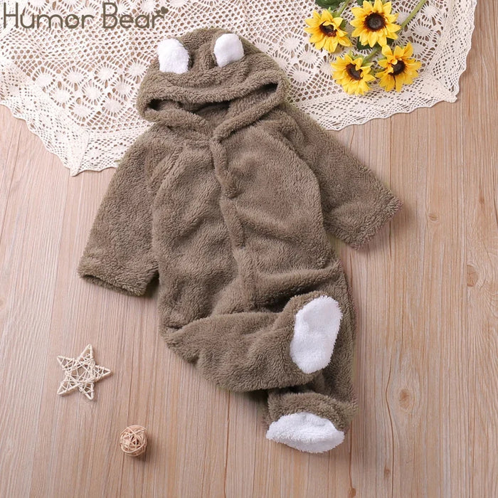 Humor Bear Long Sleeve Baby Rompers