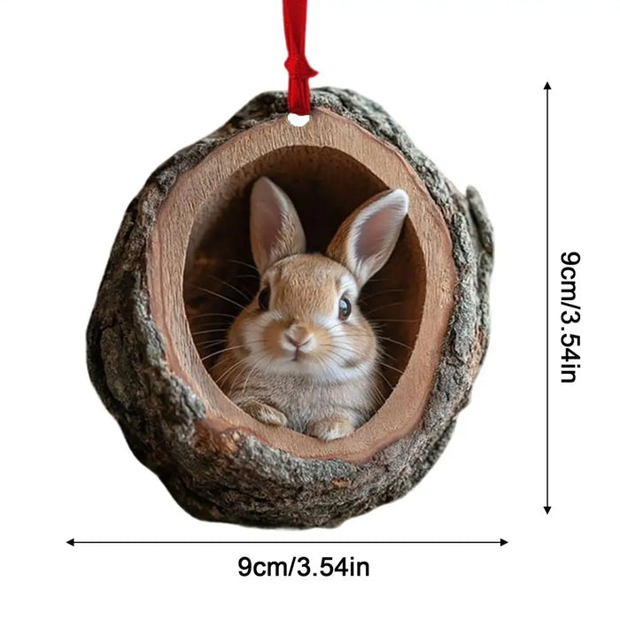 Charming 3D-Effect Animal Christmas Tree Ornaments (2D Flat Acrylic)