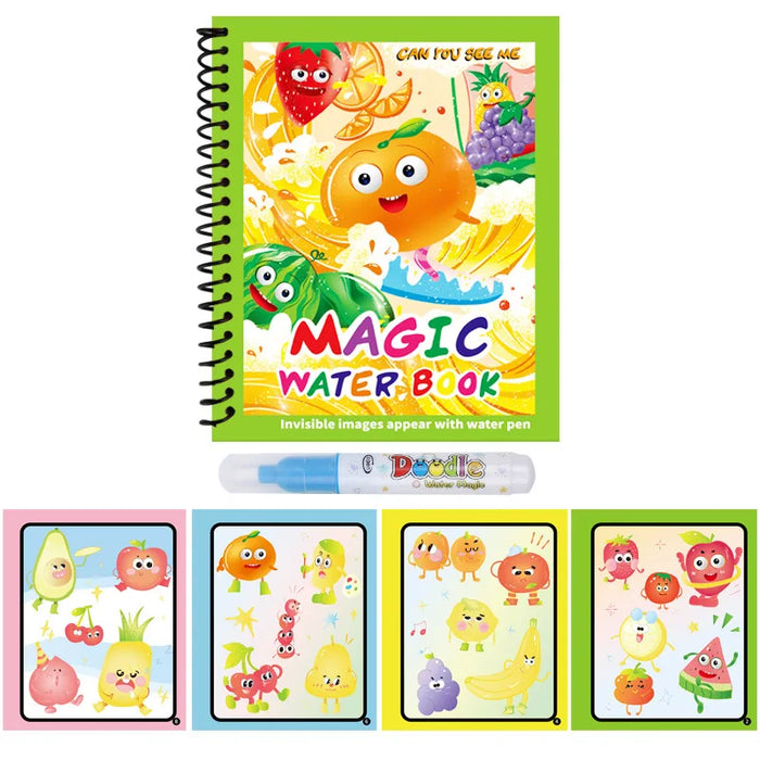 1PC Children Drawing Coloring Books Magic Water Drawing Book Reusable Water Drawing Book