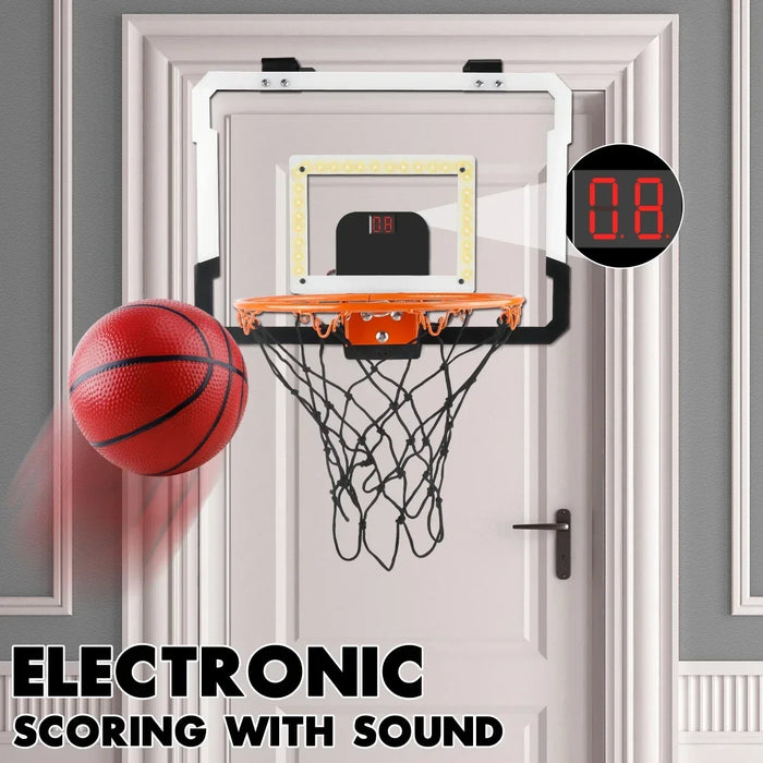 Indoor and Outdoor Mini Over-the-Door Basketball Goal with 3 Balls