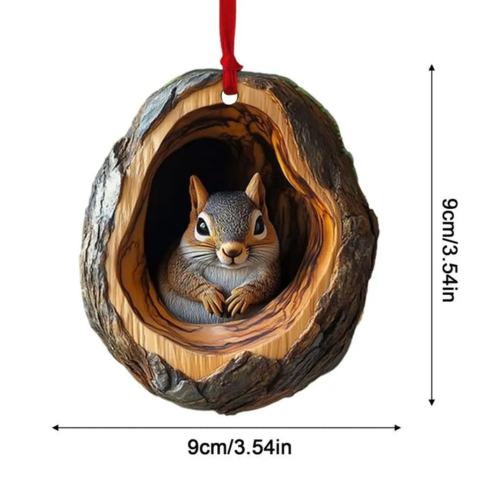 Charming 3D-Effect Animal Christmas Tree Ornaments (2D Flat Acrylic)