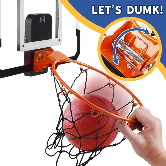 Indoor and Outdoor Mini Over-the-Door Basketball Goal with 3 Balls
