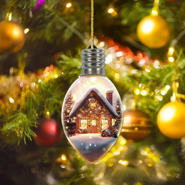 6 Pcs Wishing Bottle Christmas Tree Pendant Decorations