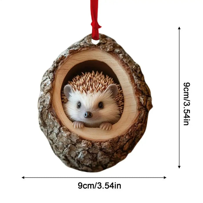 Charming 3D-Effect Animal Christmas Tree Ornaments (2D Flat Acrylic)