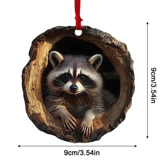 Charming 3D-Effect Animal Christmas Tree Ornaments (2D Flat Acrylic)
